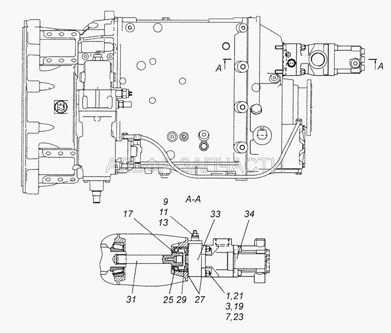 6520-4202005 Установка коробки отбора мощности  